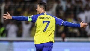 Cristiano Ronaldo celebrate Al Nassr Al Wehda 2023